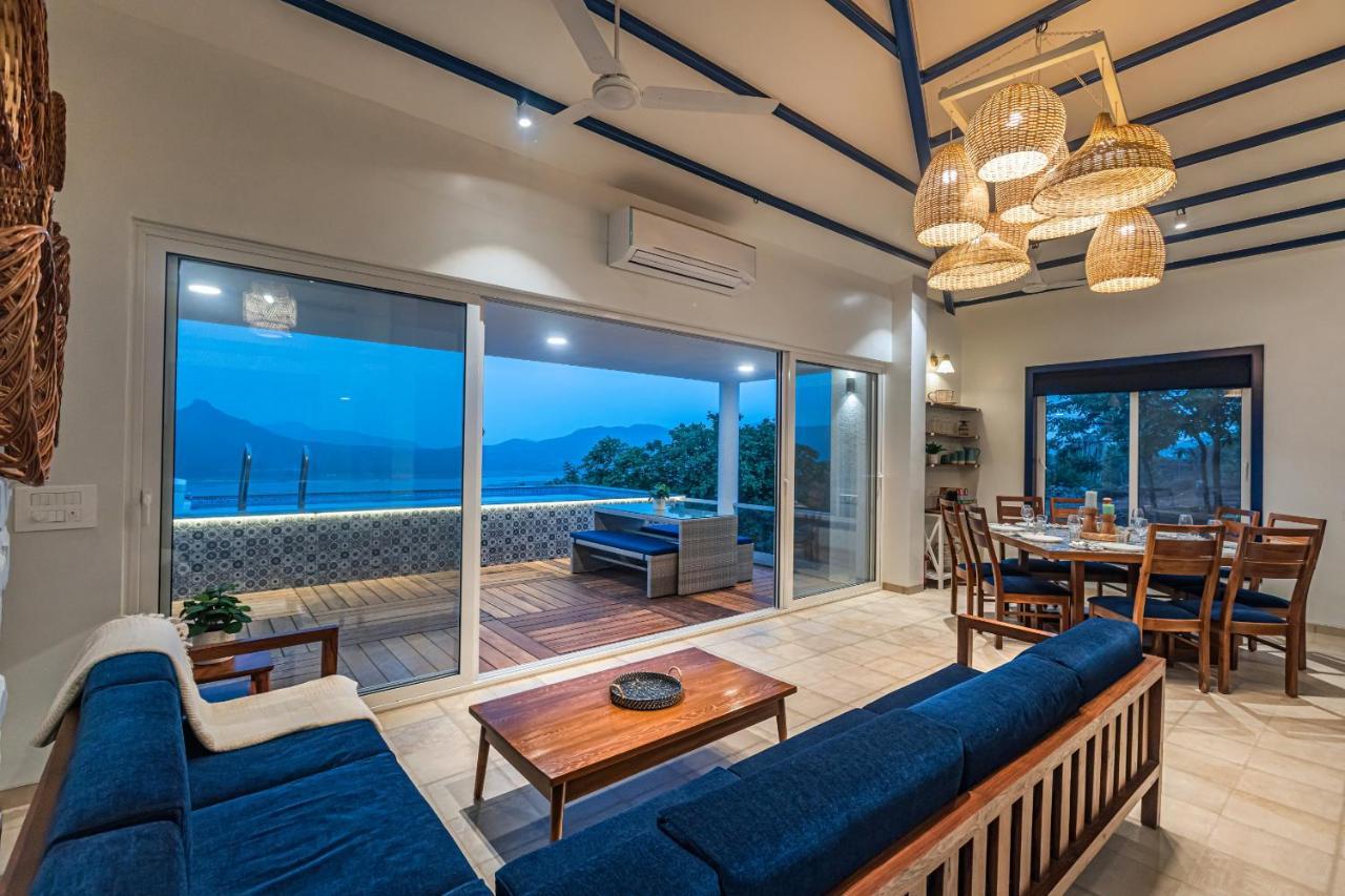 Saffronstays Kaia Waters By Kosha Villas, Pawna - Greek Style Villa With Panoramic View Of Pawna Lake Kolvan Zewnętrze zdjęcie