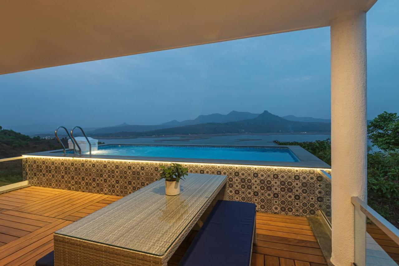 Saffronstays Kaia Waters By Kosha Villas, Pawna - Greek Style Villa With Panoramic View Of Pawna Lake Kolvan Zewnętrze zdjęcie