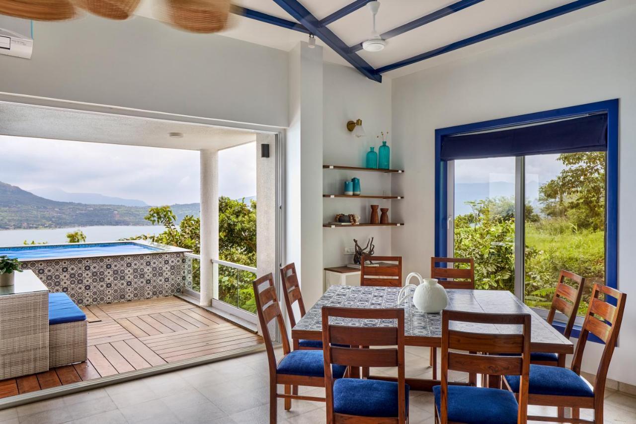 Saffronstays Kaia Waters By Kosha Villas, Pawna - Greek Style Villa With Panoramic View Of Pawna Lake Kolvan Zewnętrze zdjęcie